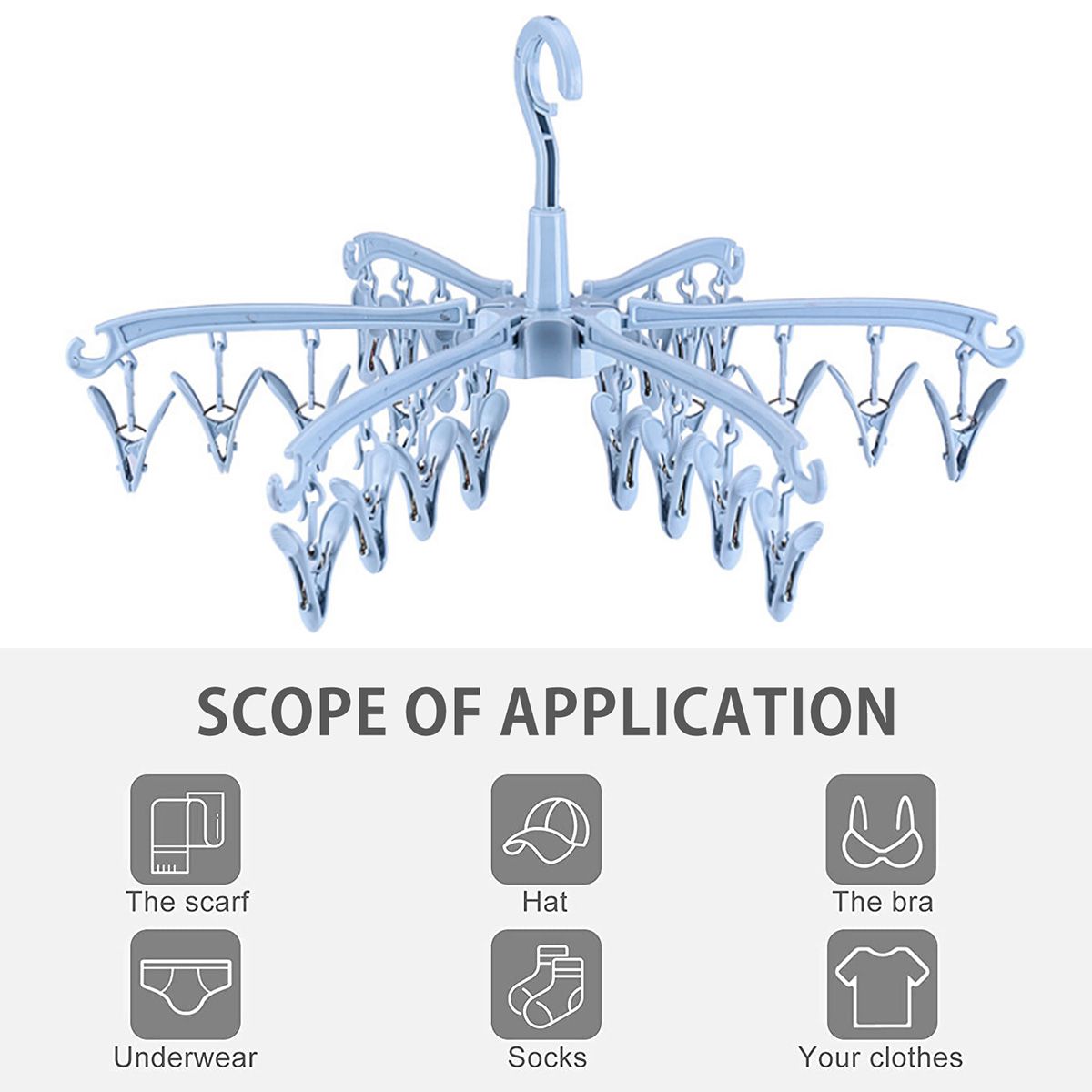 24 Clips Folding Clothes Dryer - Sock Organizer Tray 리뷰 및 가격