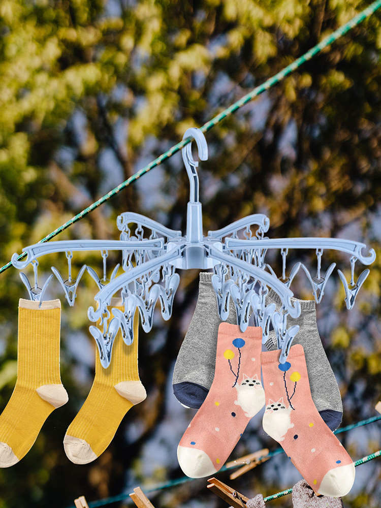 24 Clips Folding Clothes Dryer - Sock Organizer Tray 리뷰 및 가격