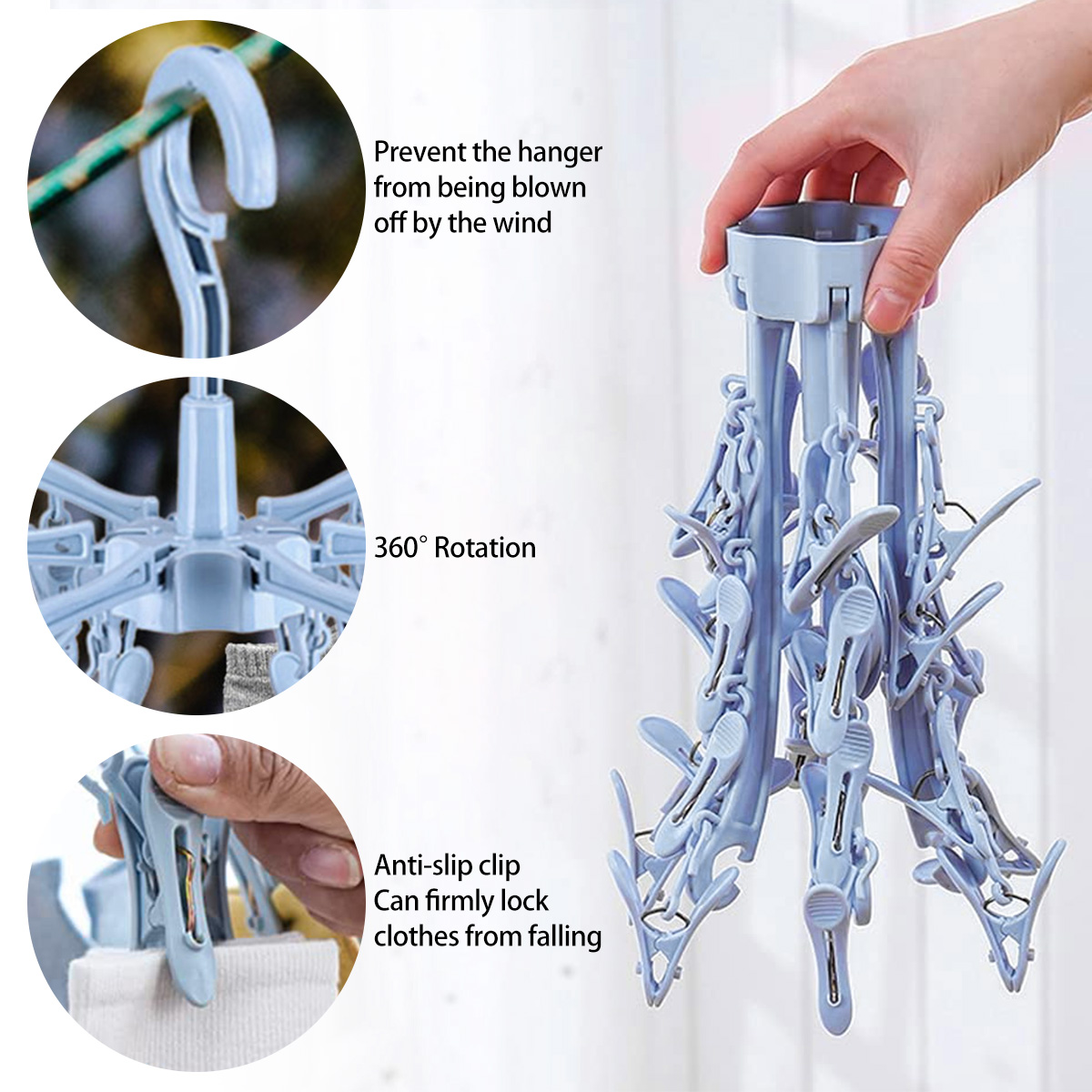 24 Clips Folding Clothes Dryer - Sock Organizer Tray 리뷰 및 가격