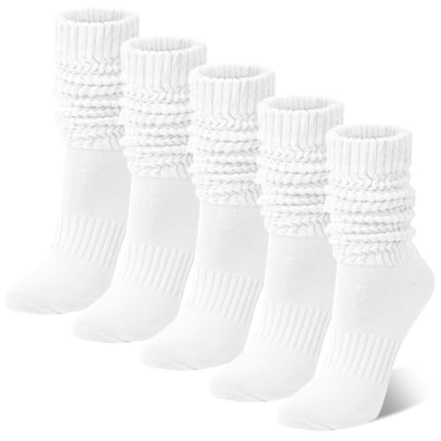 Chalier 5 Pairs Slouchy Socks  - Boot Sock Slouchy 리뷰 및 가격