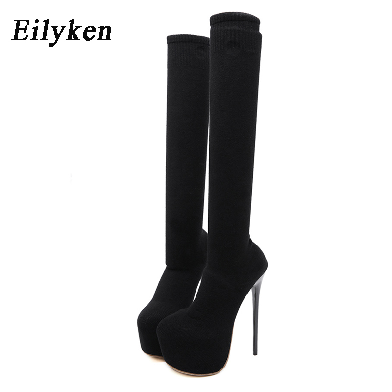 Eilyken 17CM Platform Heels Wo - Knee High Sock Women 리뷰 및 가격