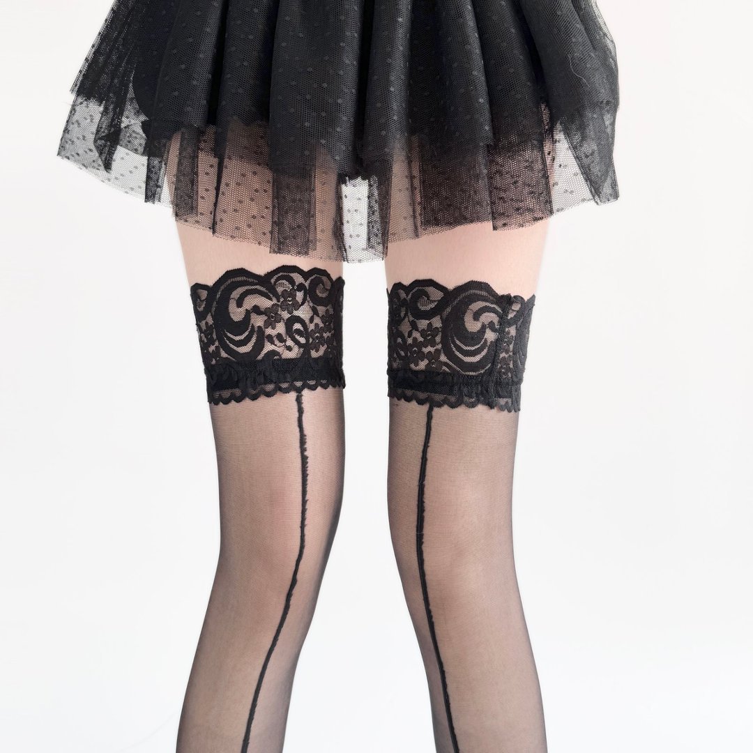 Lace Top Sheer Thigh High Stoc - Thigh High Sock Stay Up 리뷰 및 가격