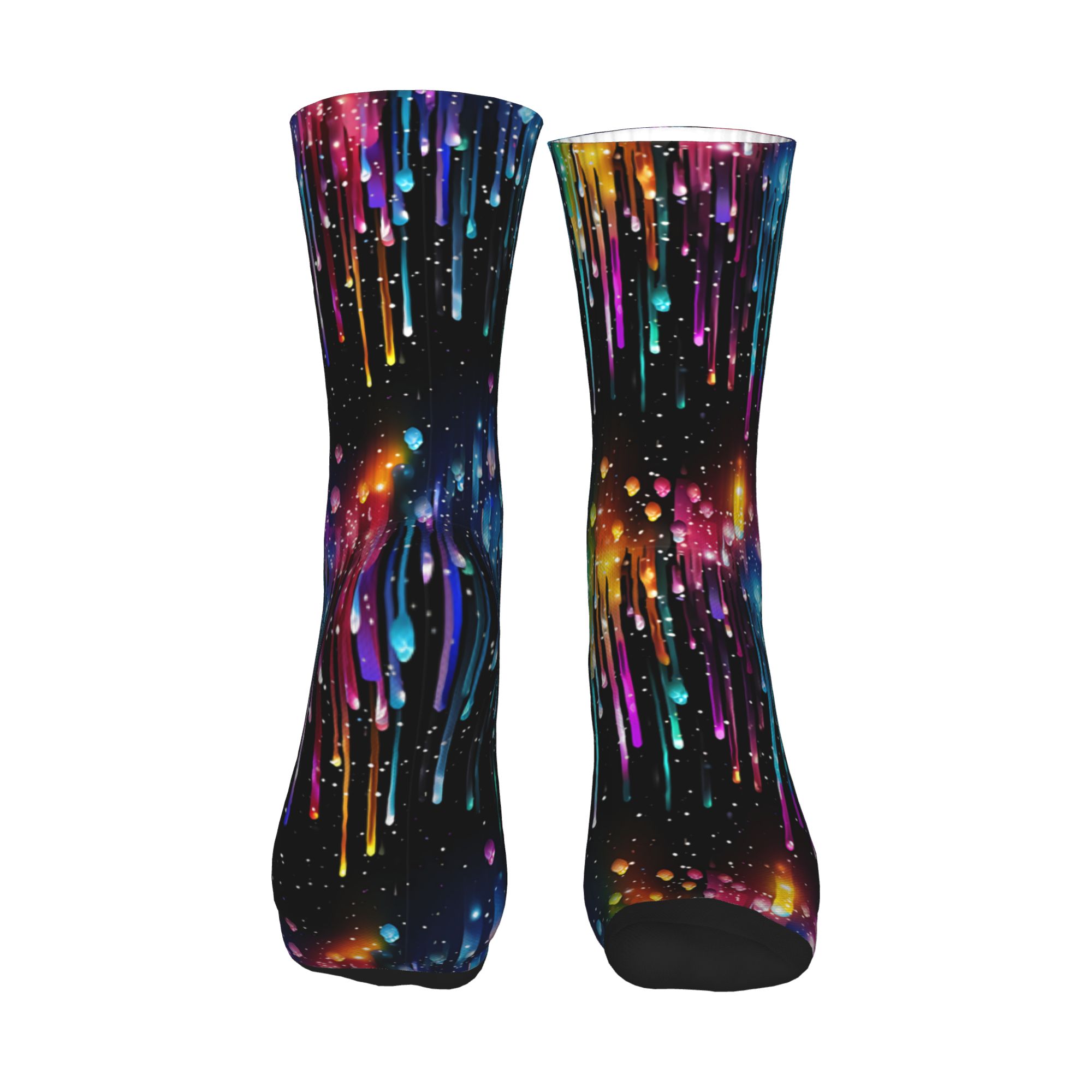 Cute Men's Dripping Rainbow Li - Dress Sock Men 리뷰 및 가격