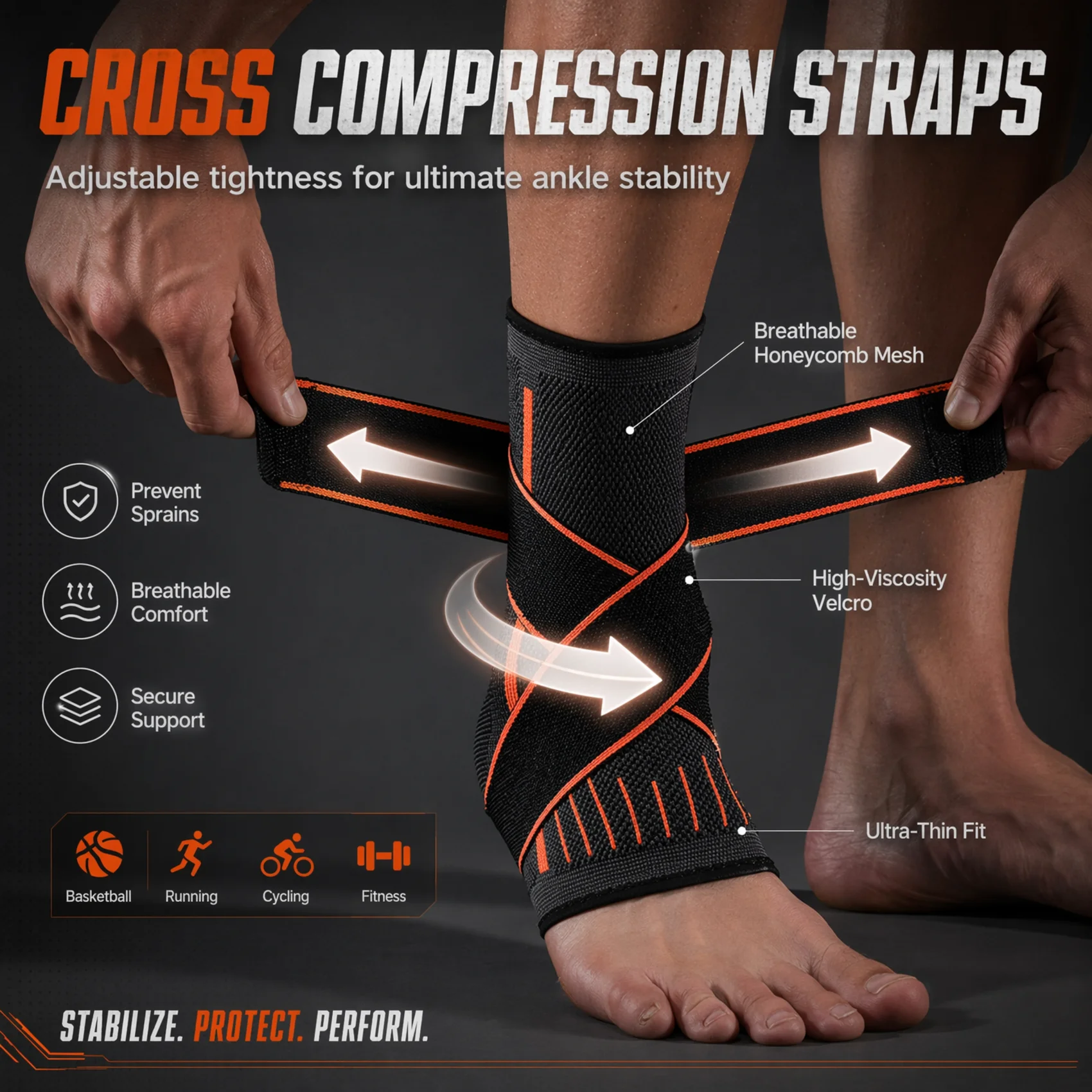 Breathable Compression Ankle B - Ankle Brace Sock 리뷰 및 가격