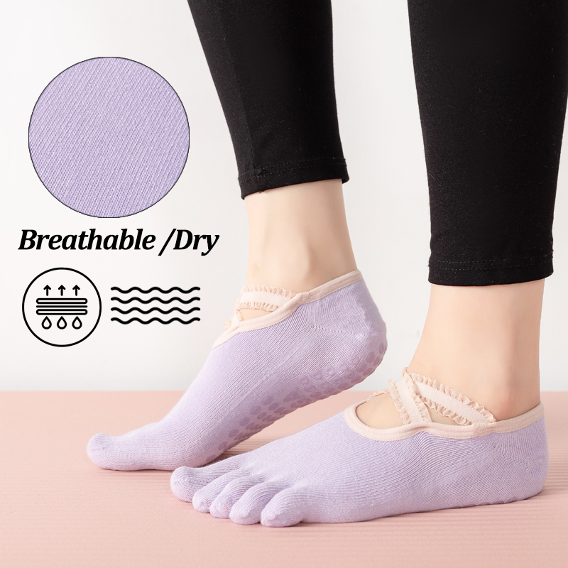 Ladies Non-Slip Pilates Socks  - Grip Sock Yoga 리뷰 및 가격