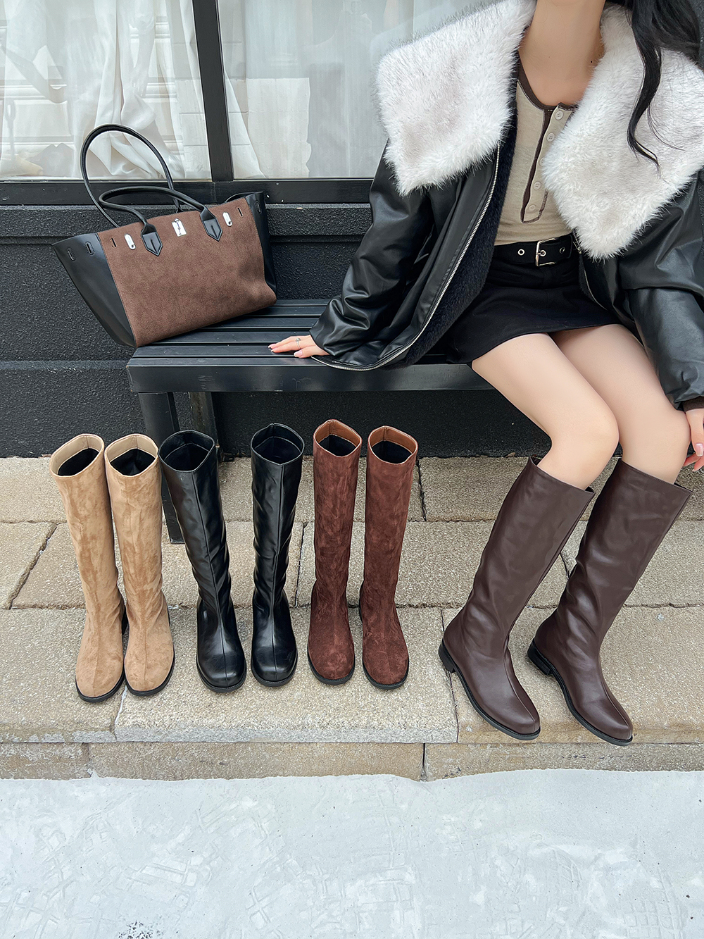 Fashion Women Knee Boots Flock - Knee High Sock Women 리뷰 및 가격