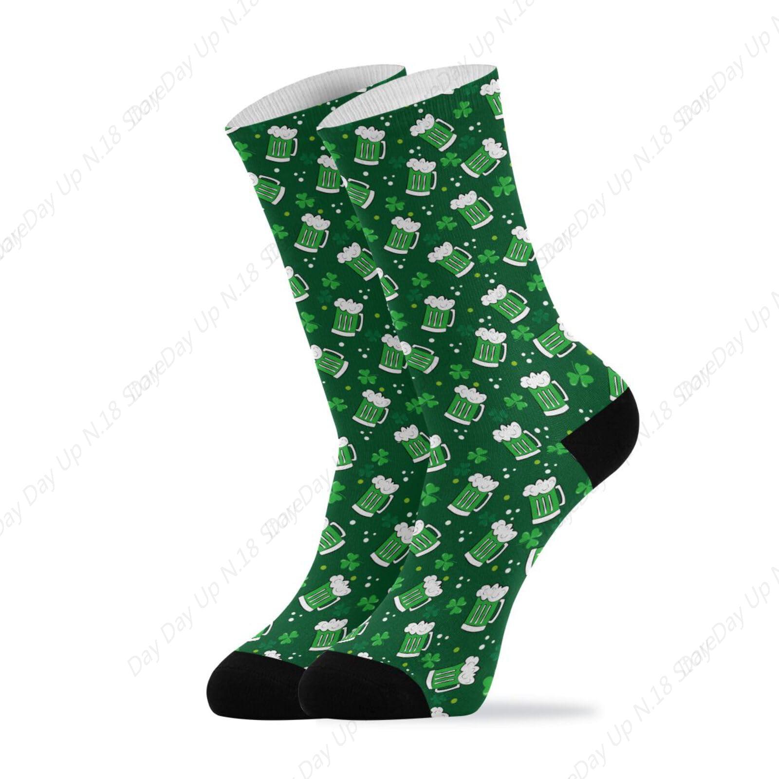 Green Clover Leaf Beer St. Pat - Cotton Crew Sock Pack 리뷰 및 가격
