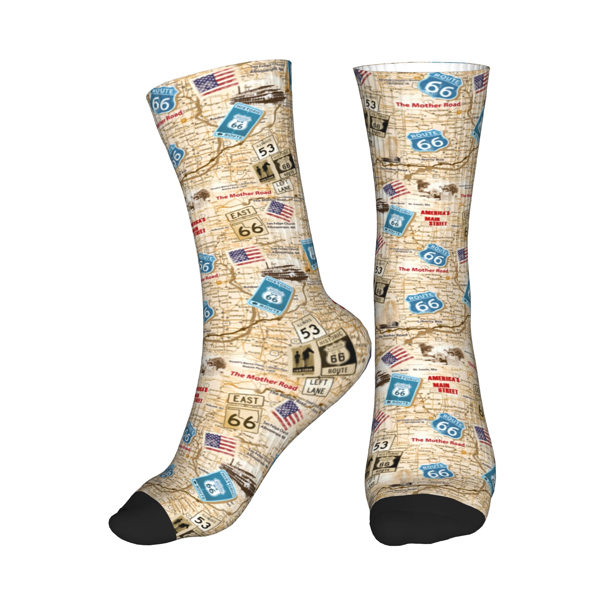 Kawaii Mens Mother Road Route  - Dress Sock Men 리뷰 및 가격