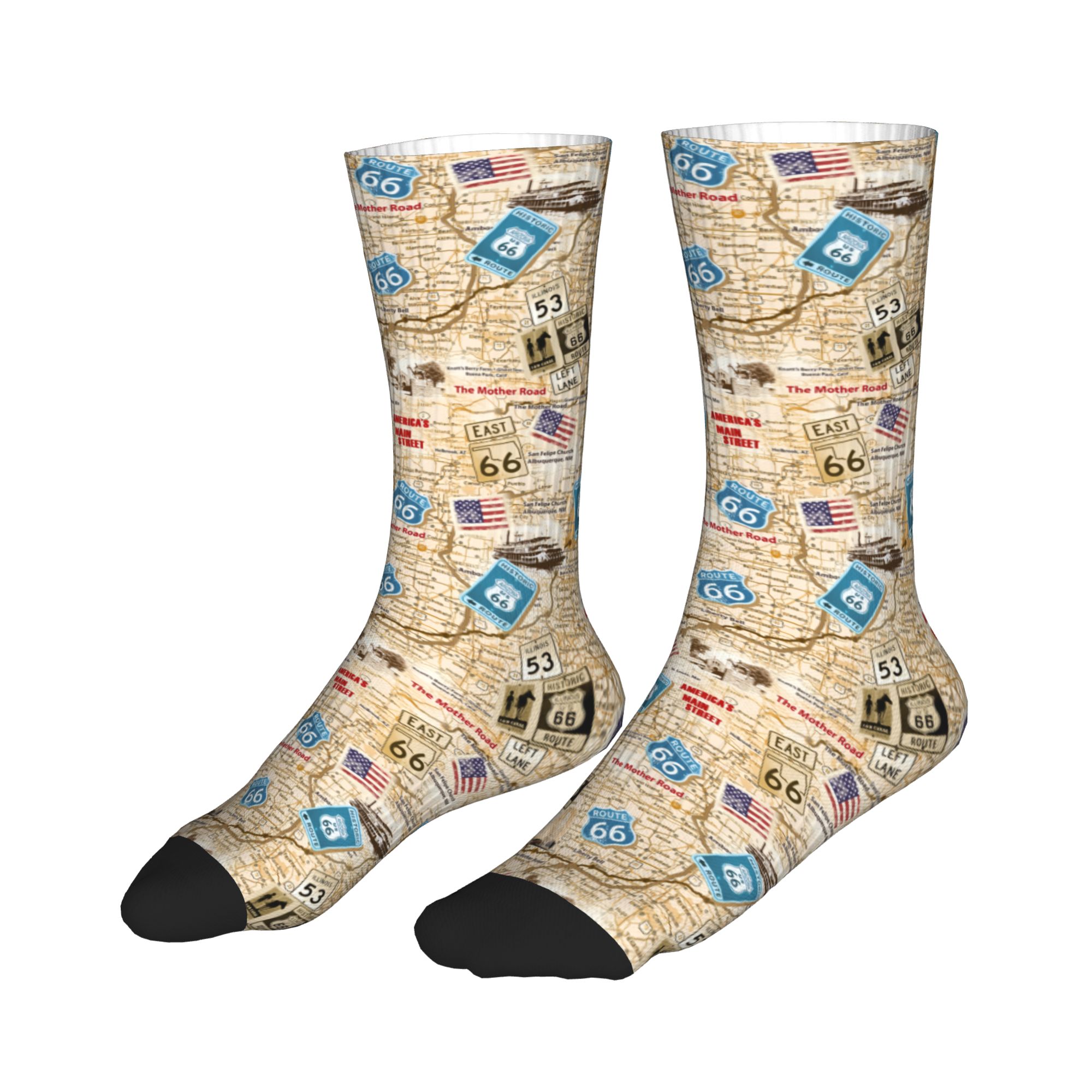 Kawaii Mens Mother Road Route  - Dress Sock Men 리뷰 및 가격