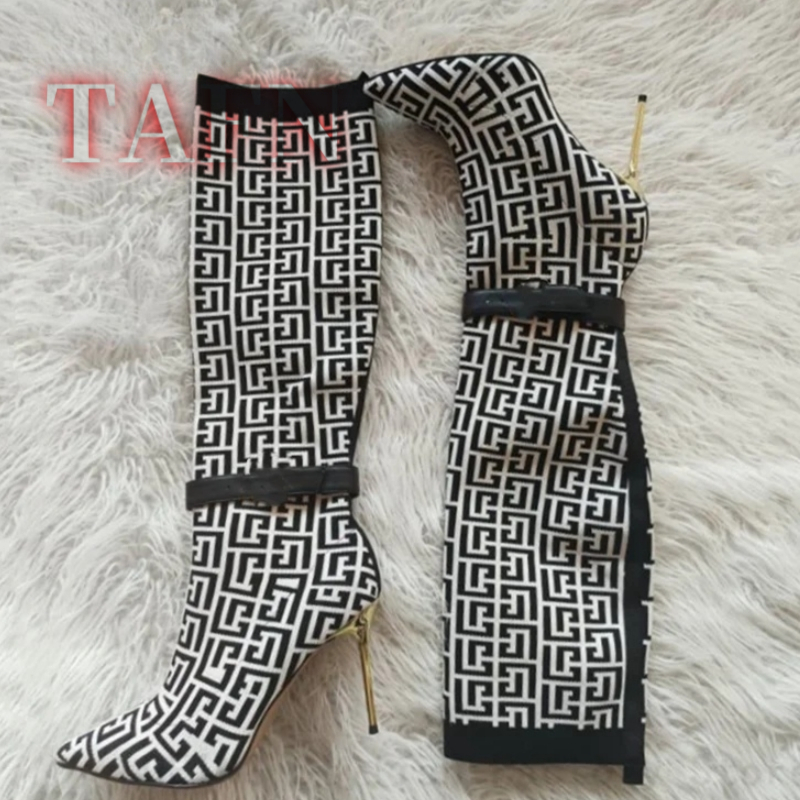 Women Stretch Sock Boots Fashi - Knee High Sock Women 리뷰 및 가격