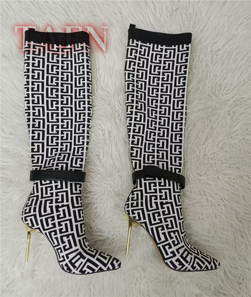 Women Stretch Sock Boots Fashi - Knee High Sock Women 리뷰 및 가격