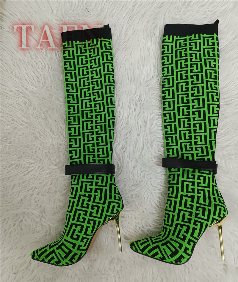 Women Stretch Sock Boots Fashi - Knee High Sock Women 리뷰 및 가격