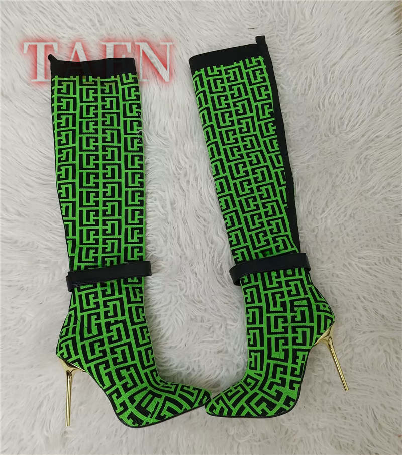 Women Stretch Sock Boots Fashi - Knee High Sock Women 리뷰 및 가격