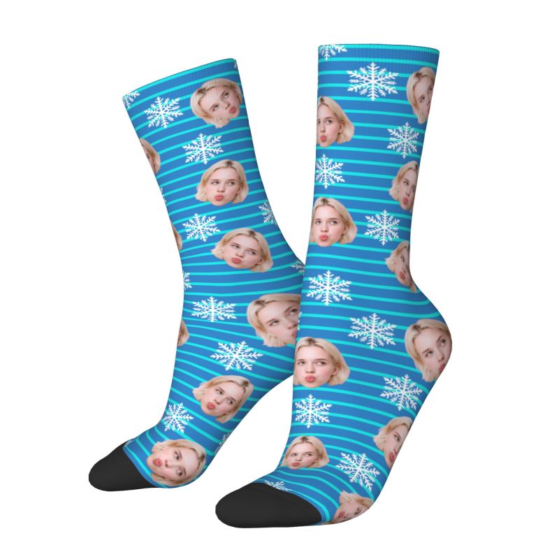 Christmas Face Photo Personali - Dress Sock Men 리뷰 및 가격