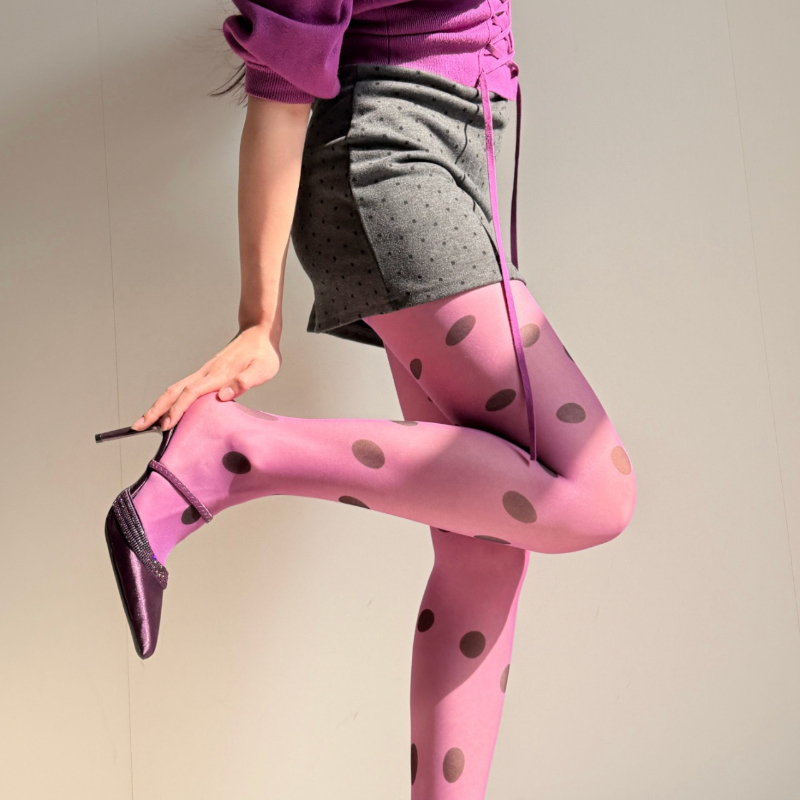 Retro Polka Dot Sheer Tights f - Tights Pantyhose Sheer 리뷰 및 가격