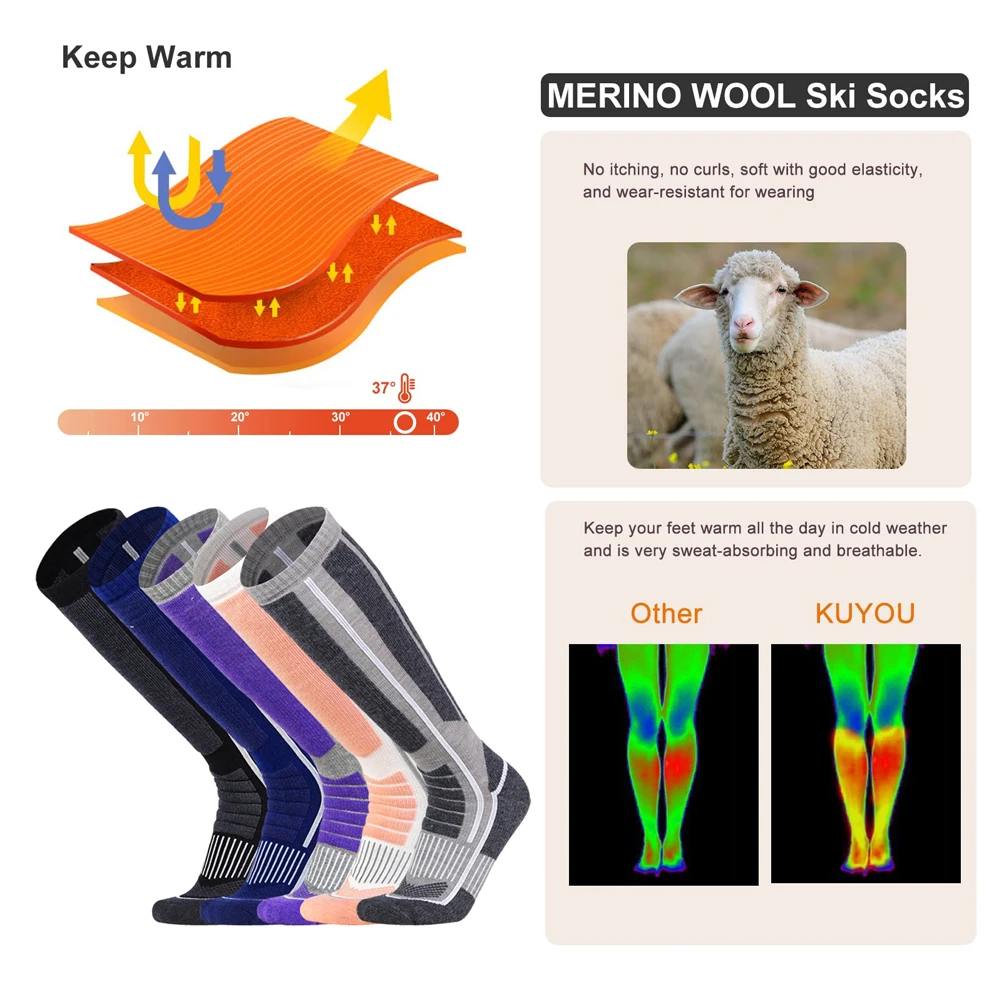 1 Pair Merino Wool Thermal Soc - Wool Hiking Sock 리뷰 및 가격