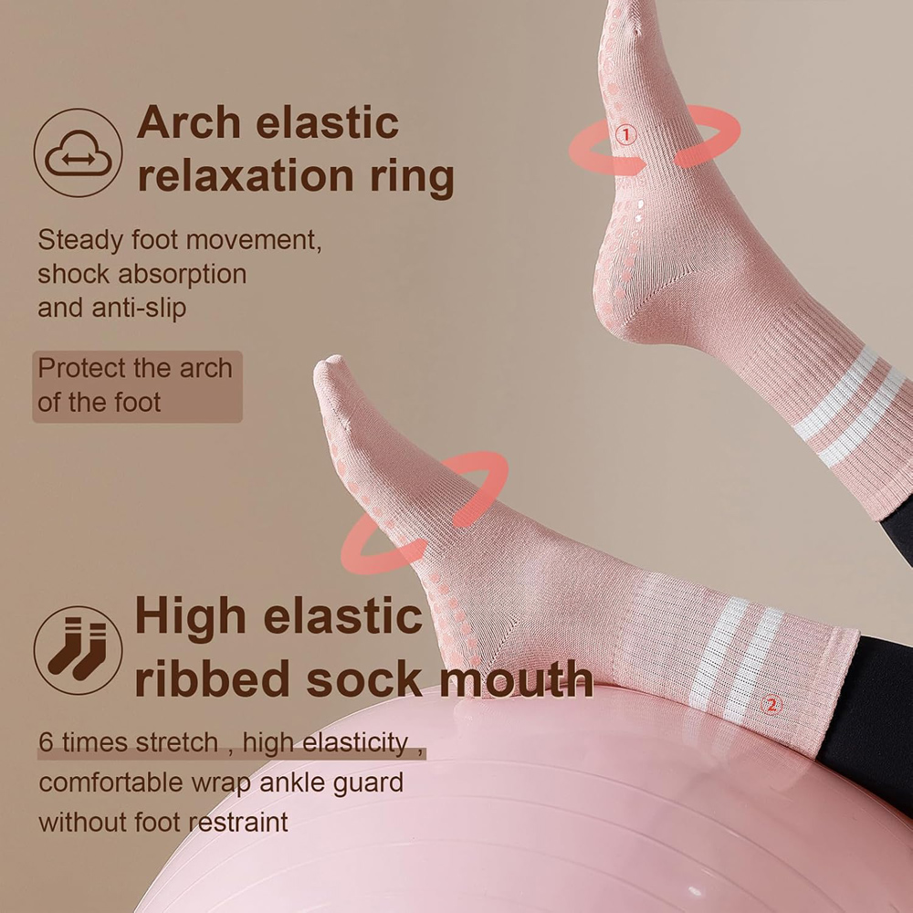 Yoga Pilates Socks with Grips  - Grip Sock Yoga 리뷰 및 가격