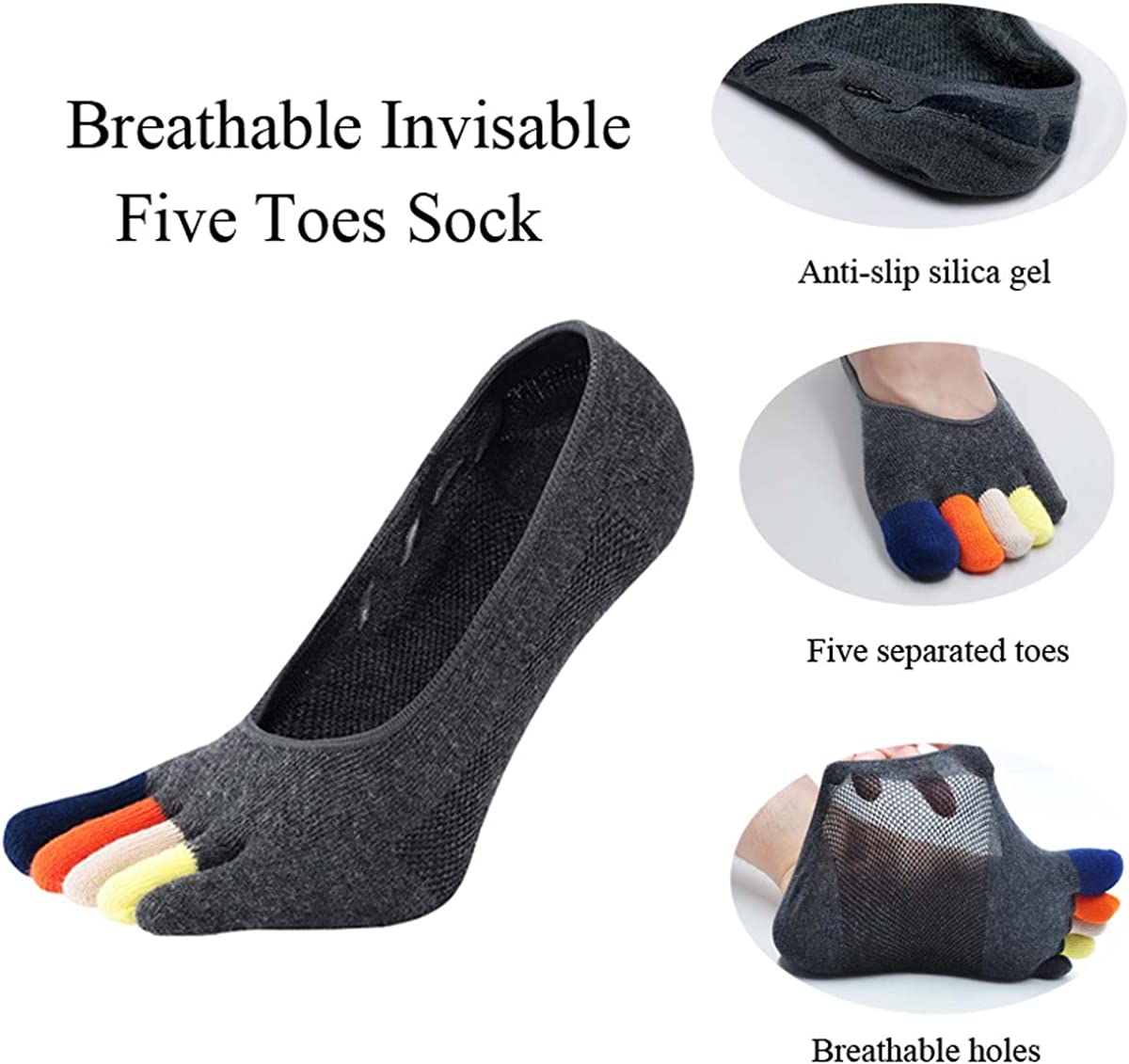 5 Pairs Colorful Loafer Socks  - Invisibility Sock Loafer 리뷰 및 가격