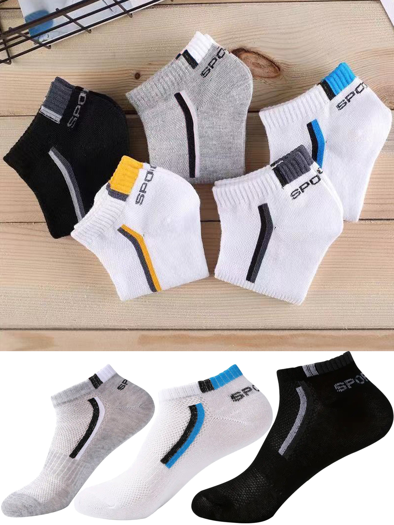 5/10/40Pair Men's Anti-Slip An - Ankle Sock Low Cut 리뷰 및 가격