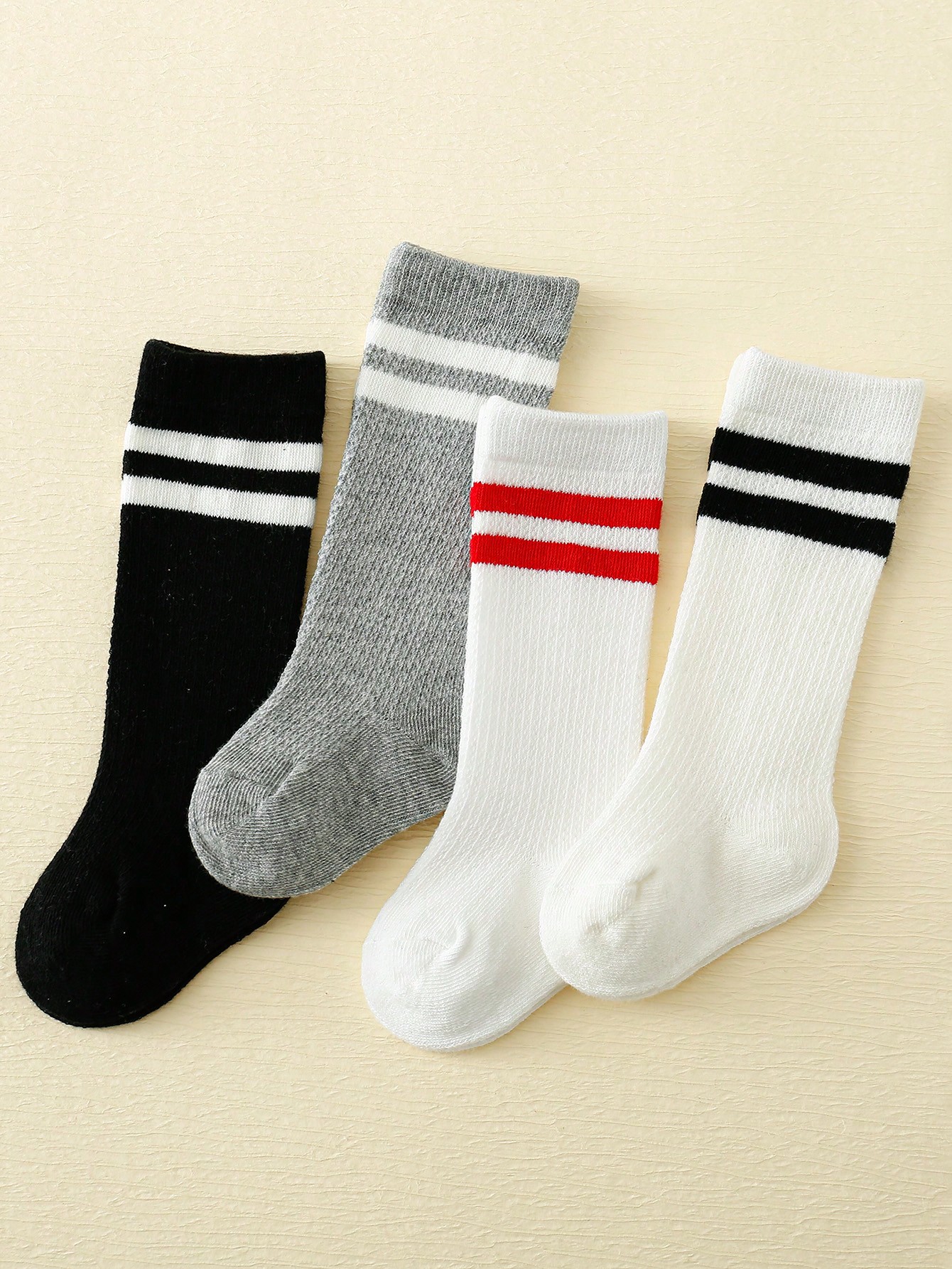 4-Pack Baby Toddler Striped Cr - Cotton Crew Sock Pack 리뷰 및 가격