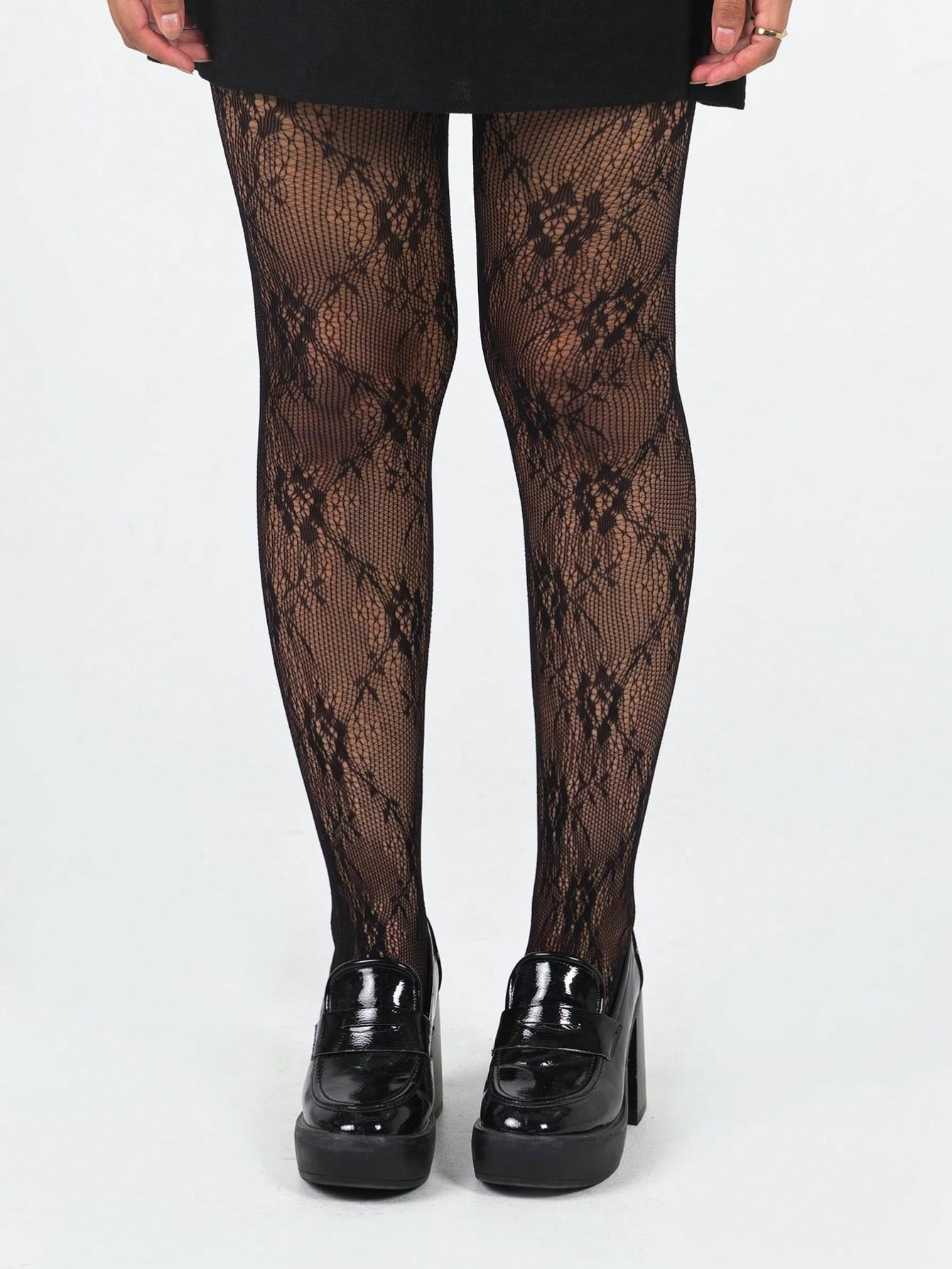 Women's Black Floral Lace Fish - Tights Pantyhose Sheer 리뷰 및 가격
