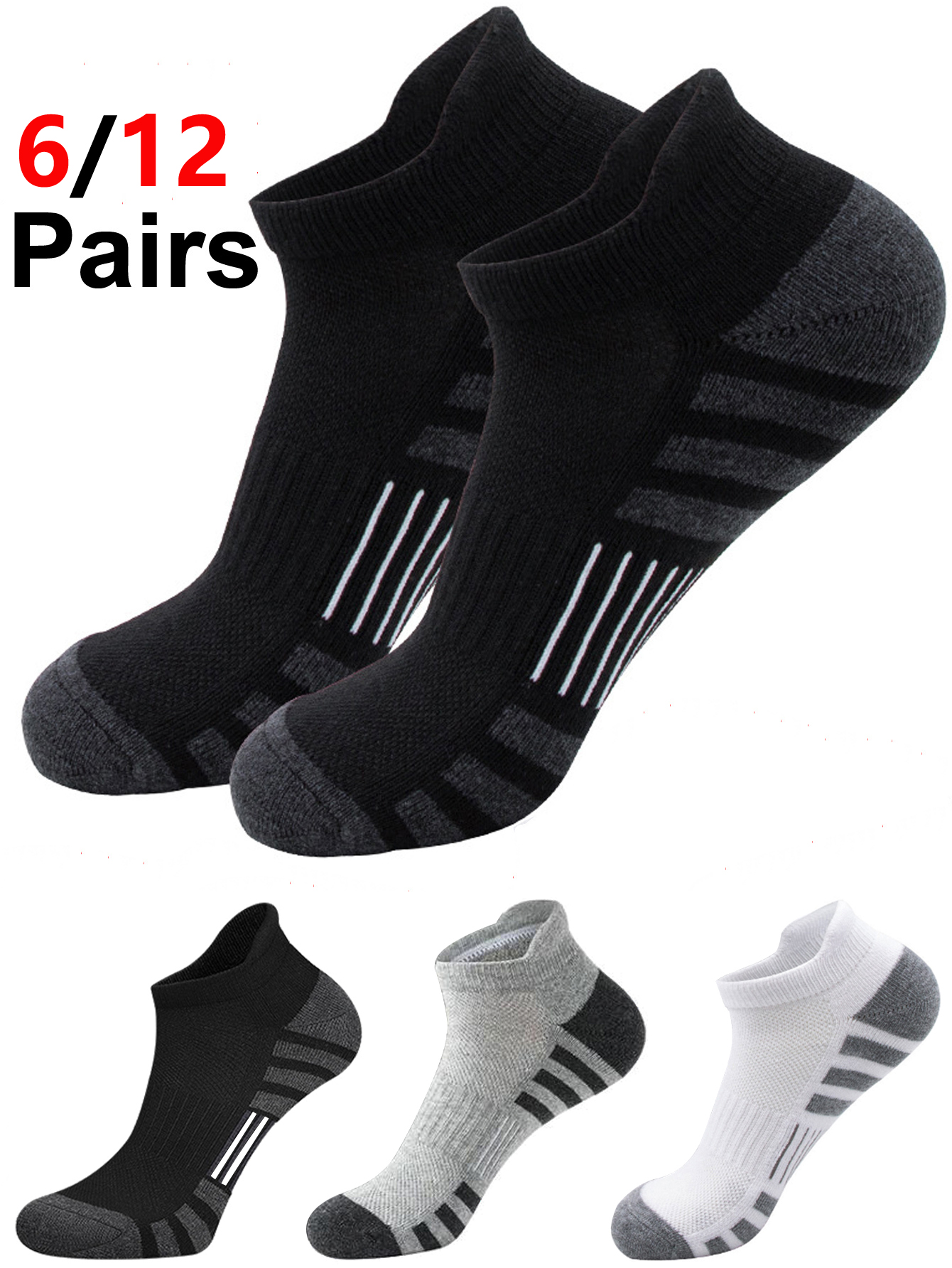 6/12 Pairs Cushioned Breathabl - Athletic Sock Cushion 리뷰 및 가격