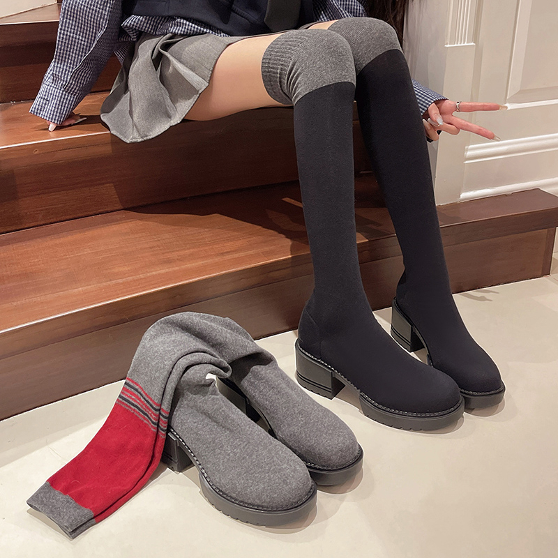 2025 New Women's Shoes High Bo - Knee High Sock Women 리뷰 및 가격