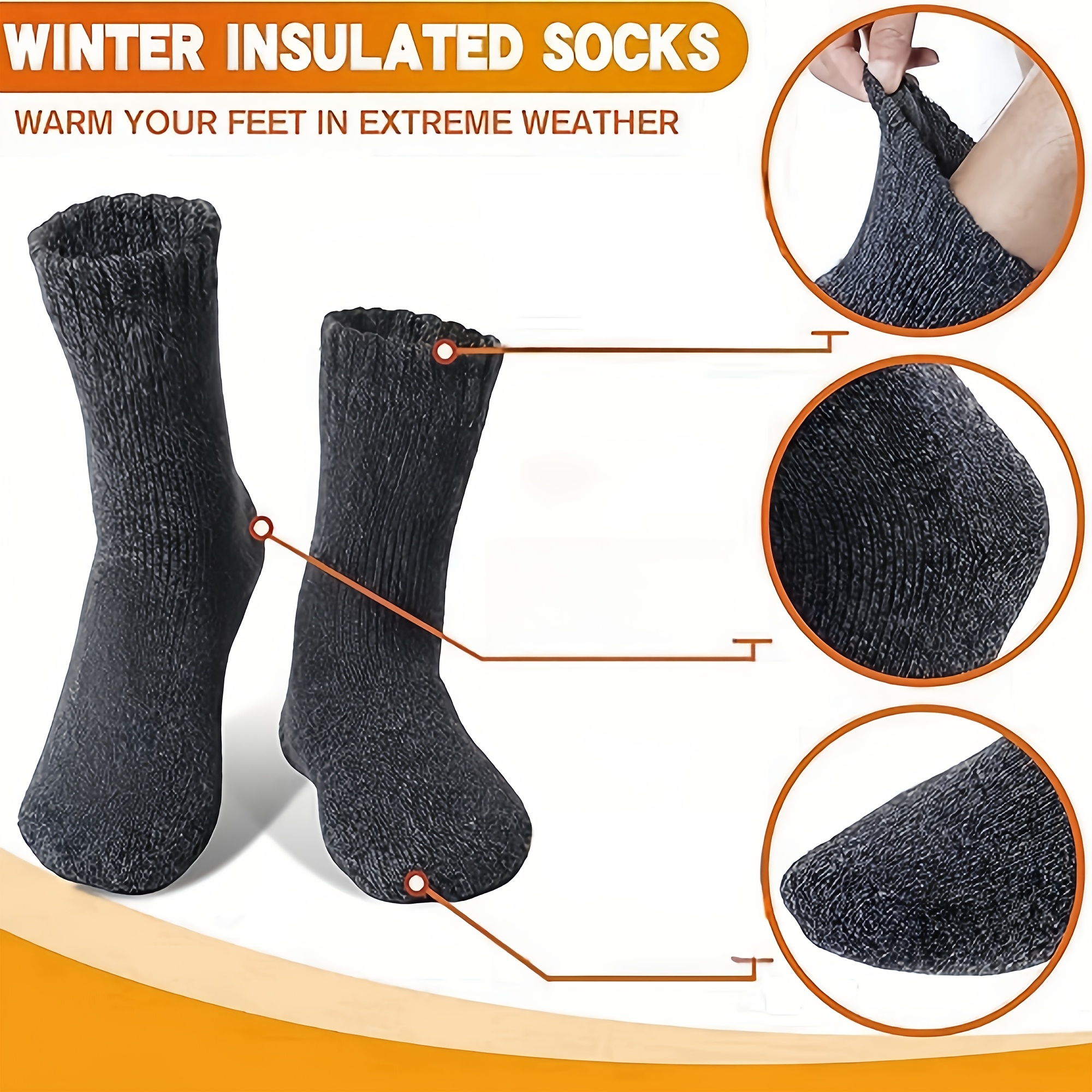 Three Pairs of Men'S Black Soc - Thermal Sock Winter 리뷰 및 가격