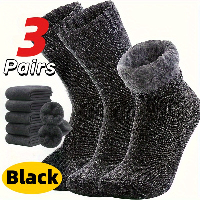 Three Pairs of Men'S Black Soc - Thermal Sock Winter 리뷰 및 가격