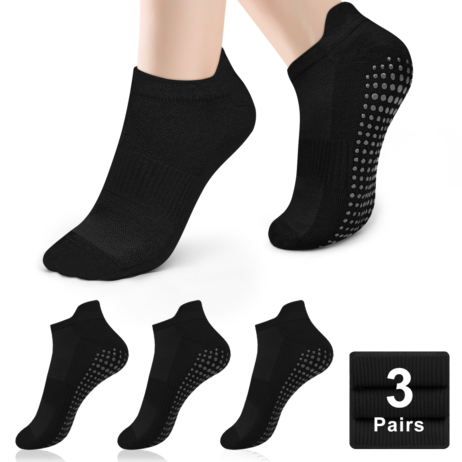 3 Pairs Yoga Socks Women Cotto - No Show Sock Women 리뷰 및 가격