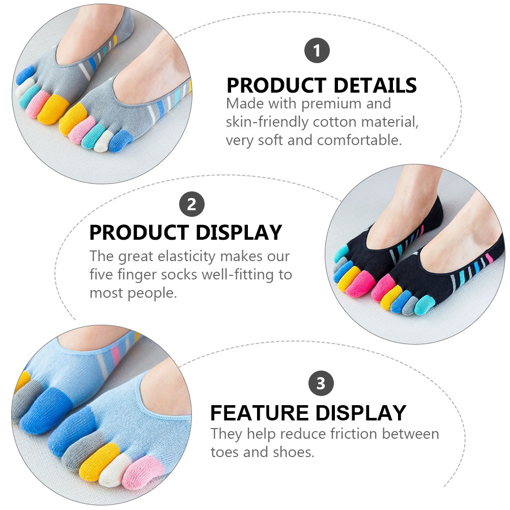 5Pairs Yoga Toe Socks Women In - Invisibility Sock Loafer 리뷰 및 가격