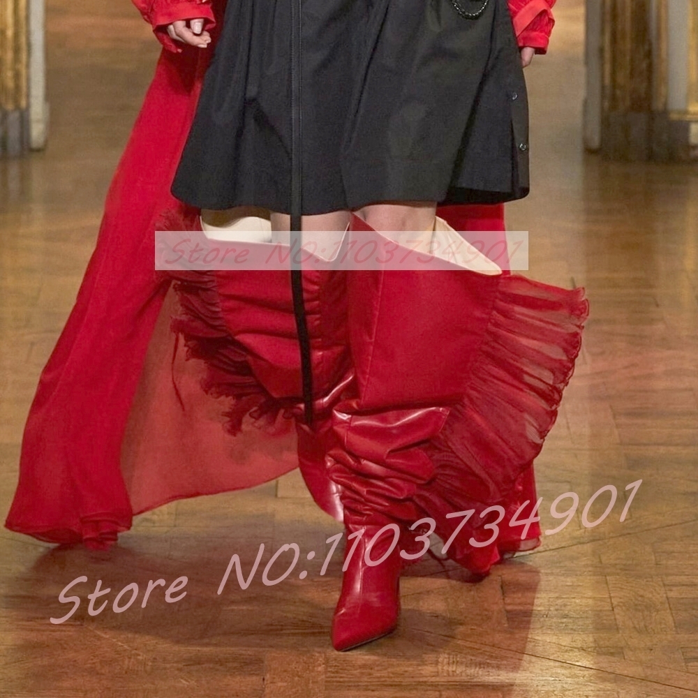 Ruffles Tulle Slouchy Sock Sty - Boot Sock Slouchy 리뷰 및 가격